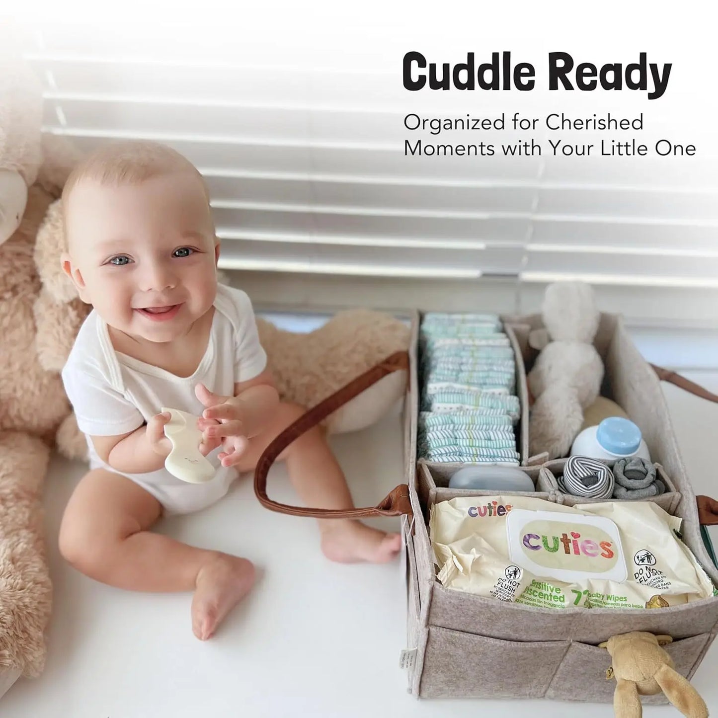 Multi-Compartment Baby Supplies Organizer