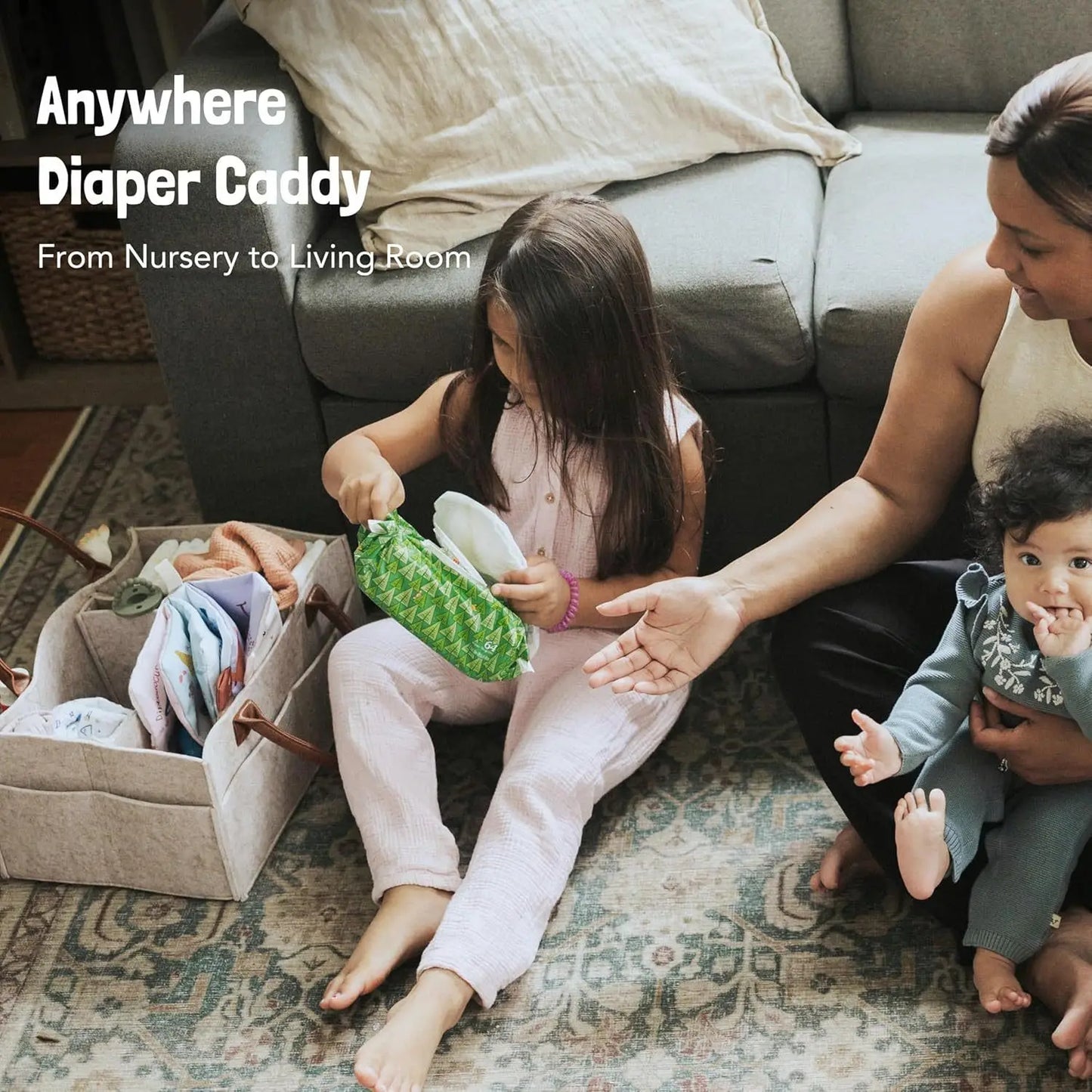 Multi-Compartment Baby Supplies Organizer