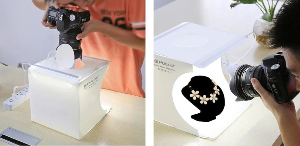 Compact Photography Studio with LED Lights