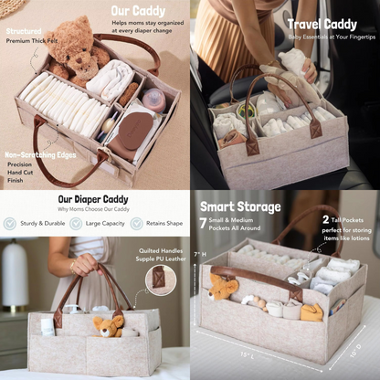 Multi-Compartment Baby Supplies Organizer