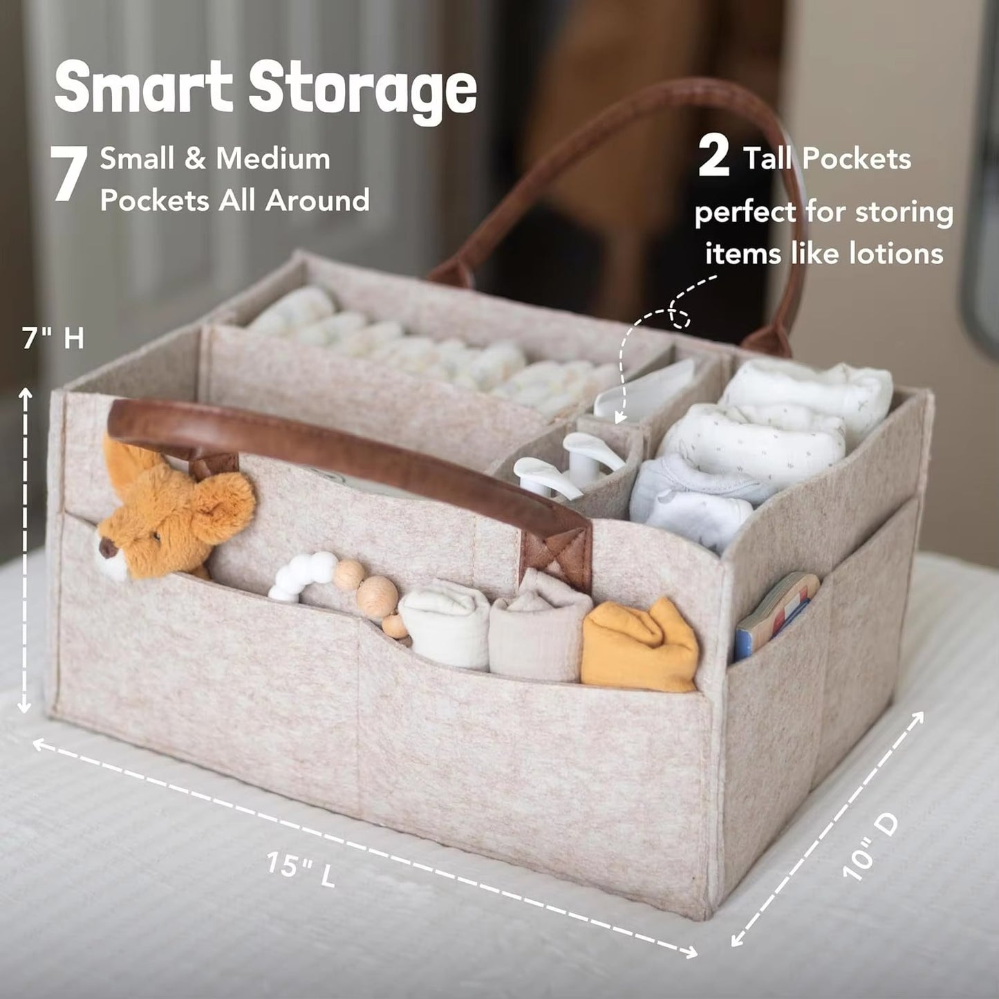 Multi-Compartment Baby Supplies Organizer